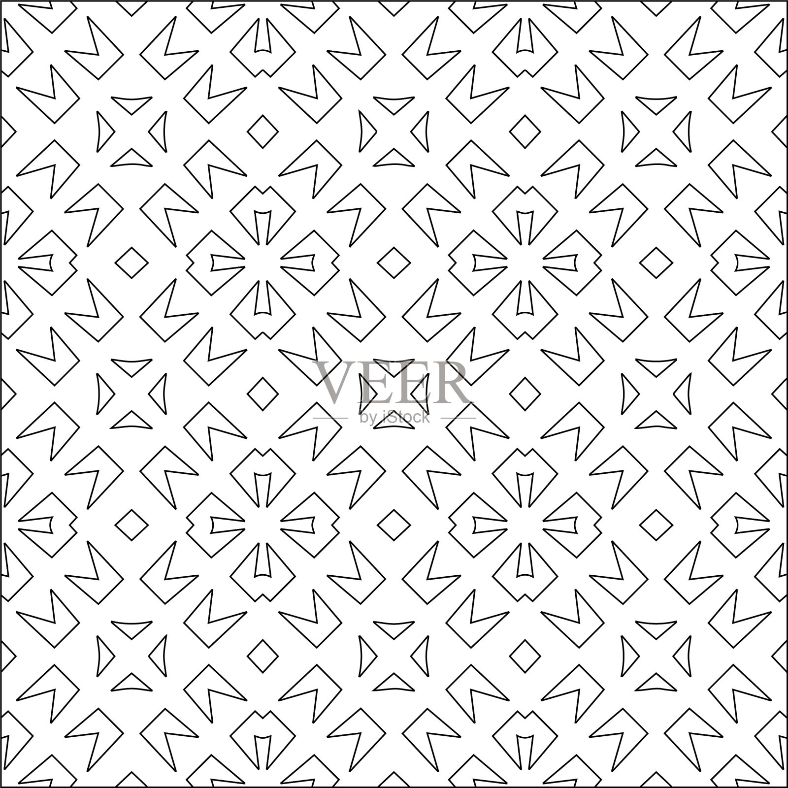 带有三角形元素的几何图案插画图片素材