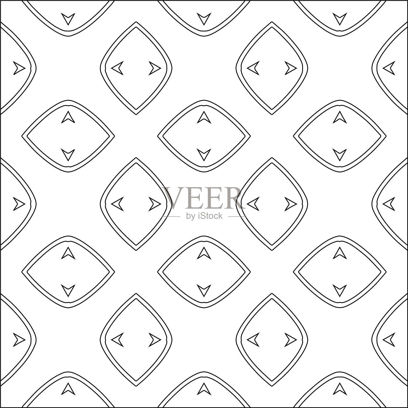 带有三角形元素的几何图案插画图片素材