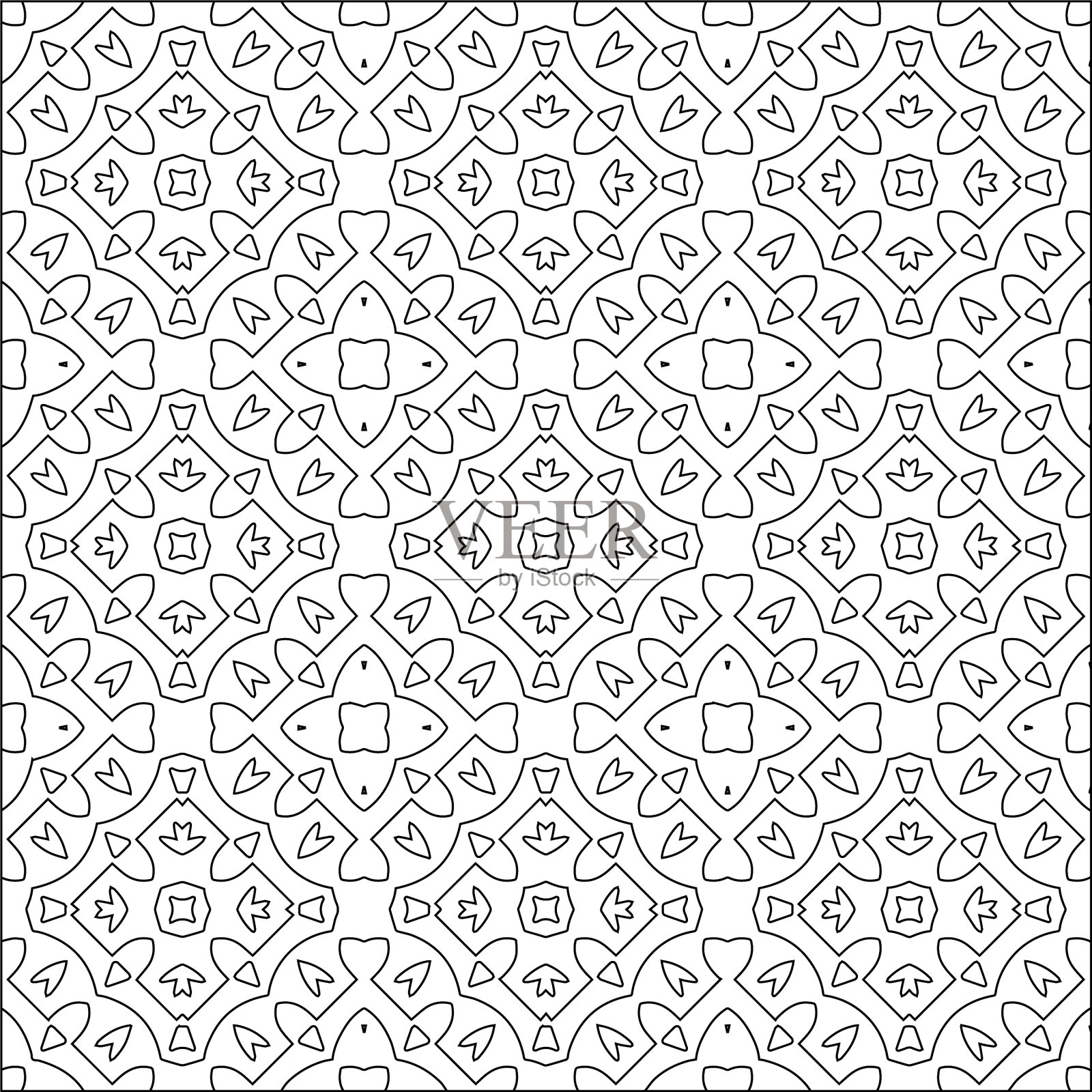 带有三角形元素的几何图案插画图片素材