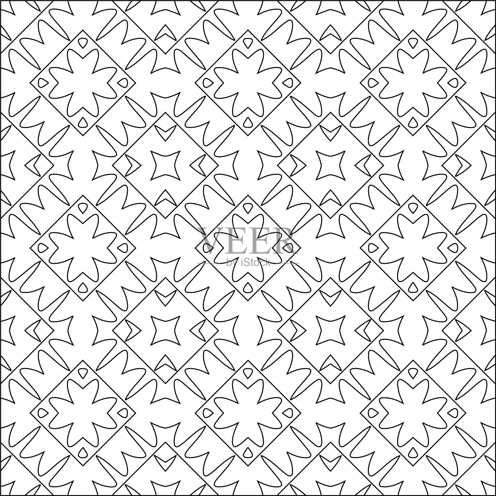 带有三角形元素的几何图案插画图片素材