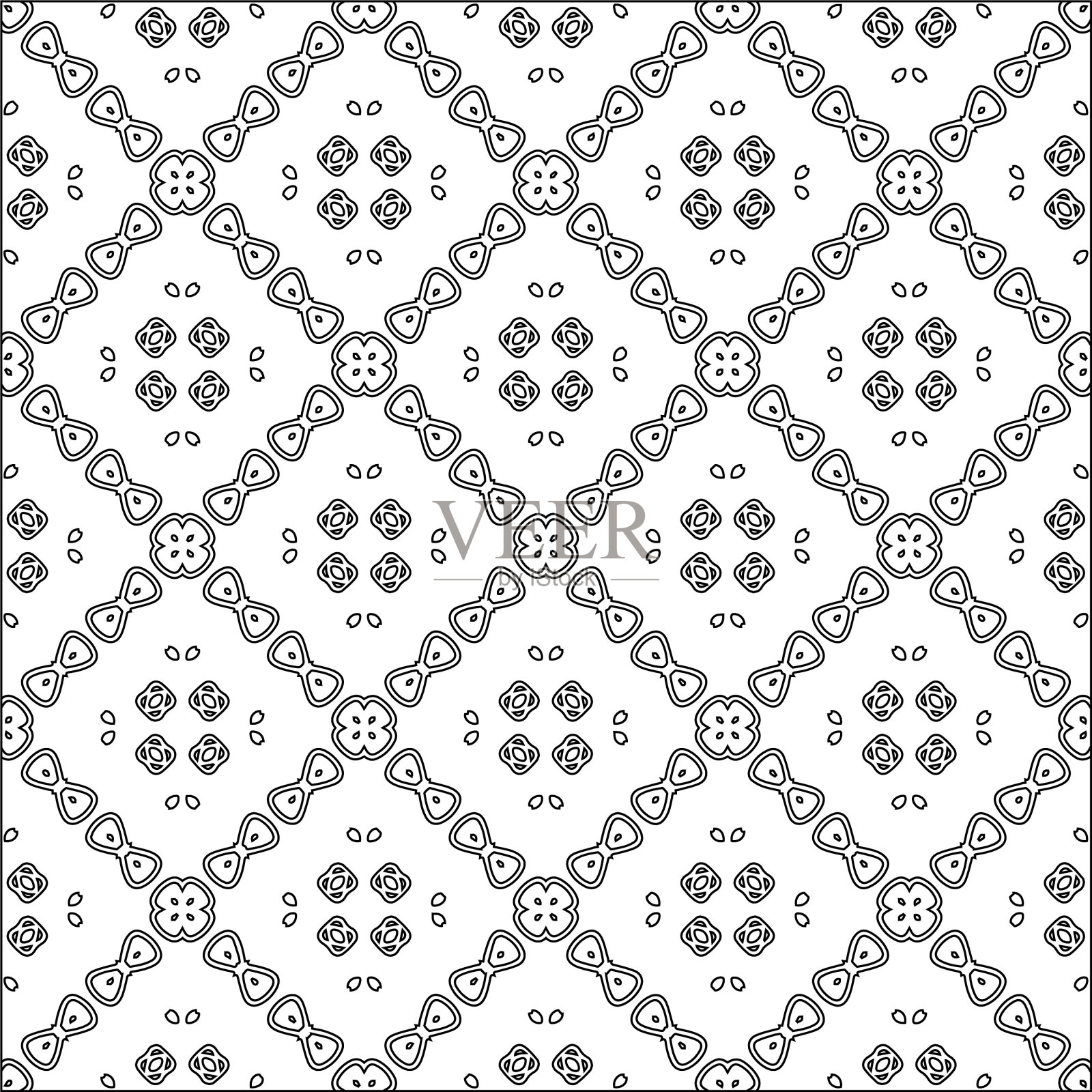 带有三角形元素的几何图案插画图片素材