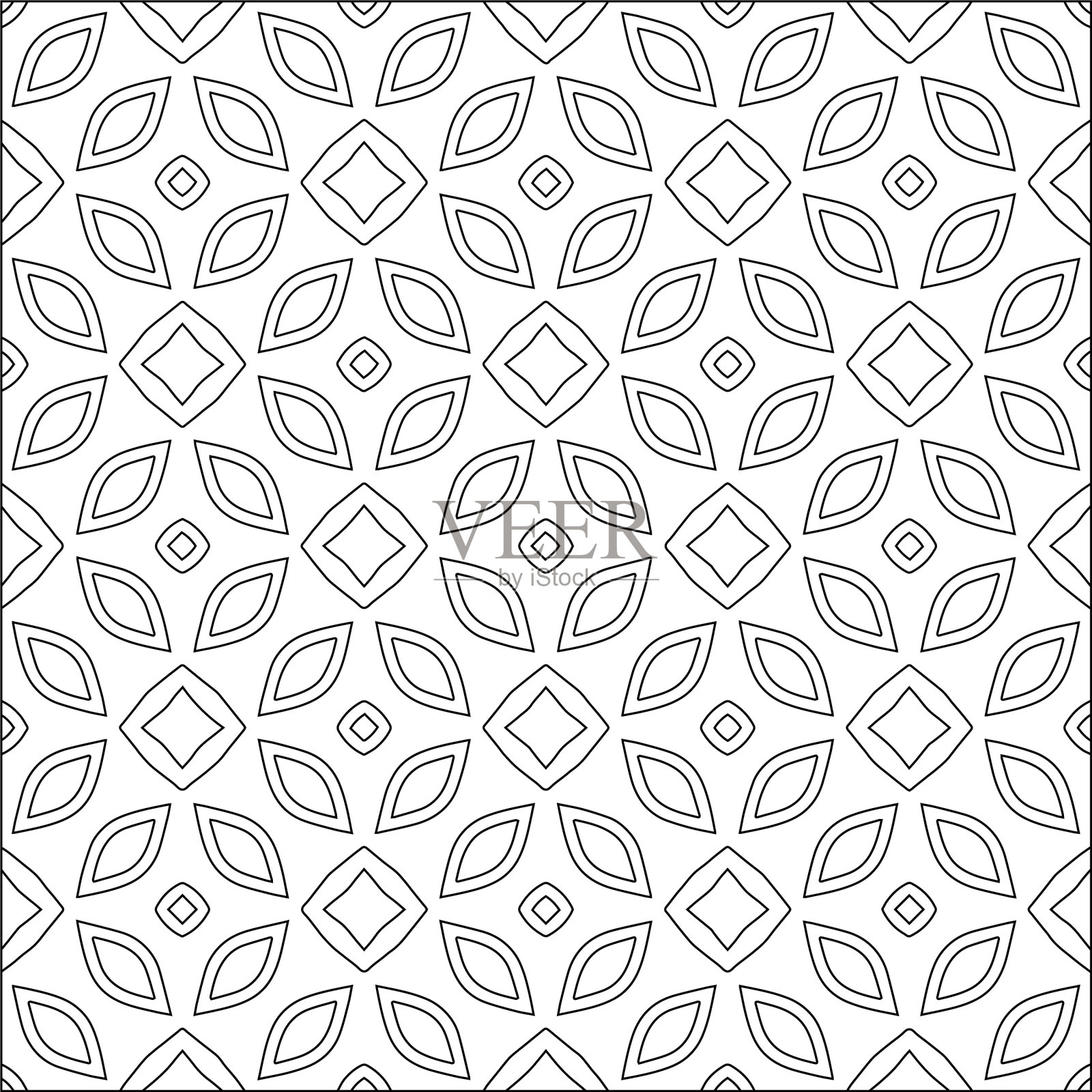 带有三角形元素的几何图案插画图片素材