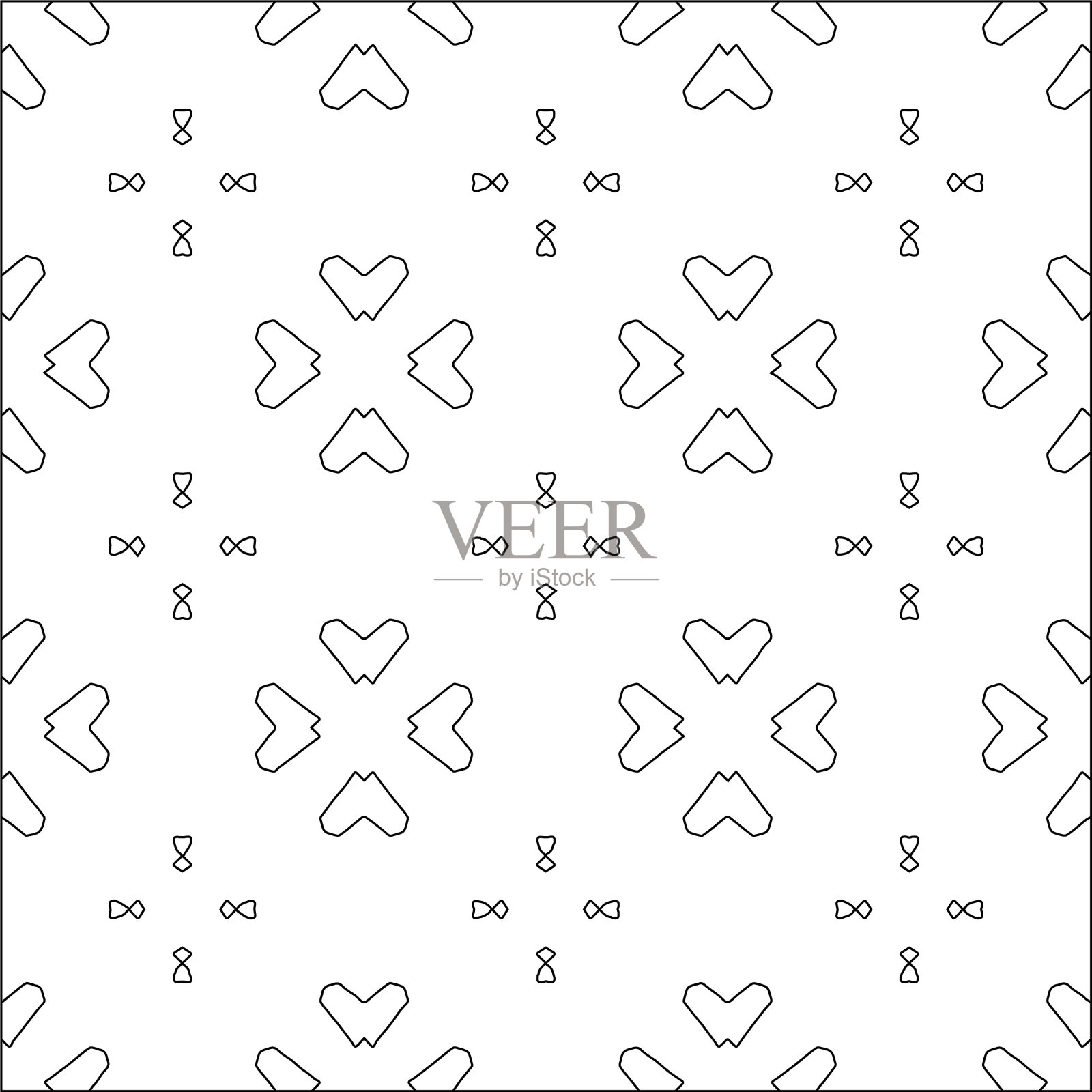 带有三角形元素的几何图案插画图片素材