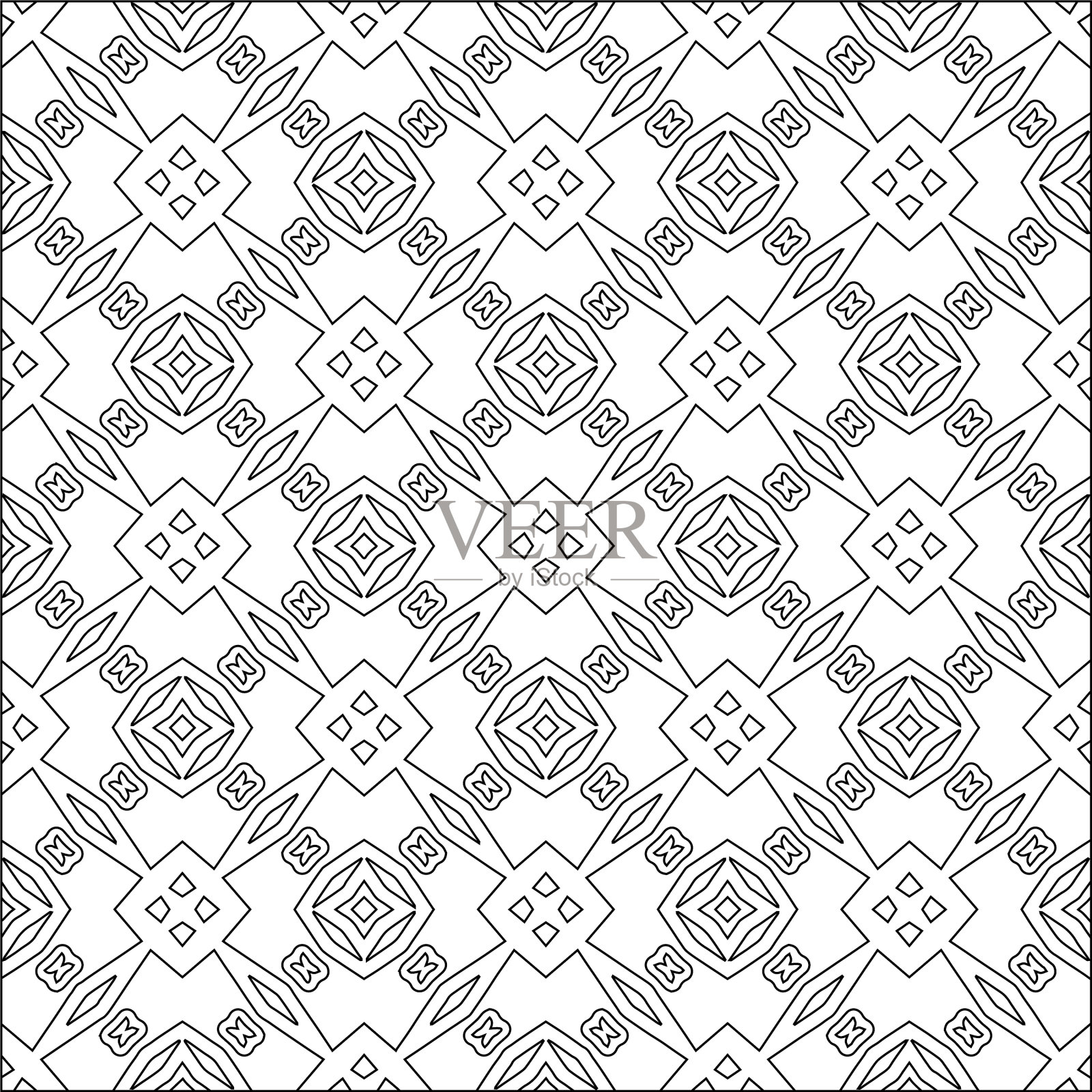 带有三角形元素的几何图案插画图片素材