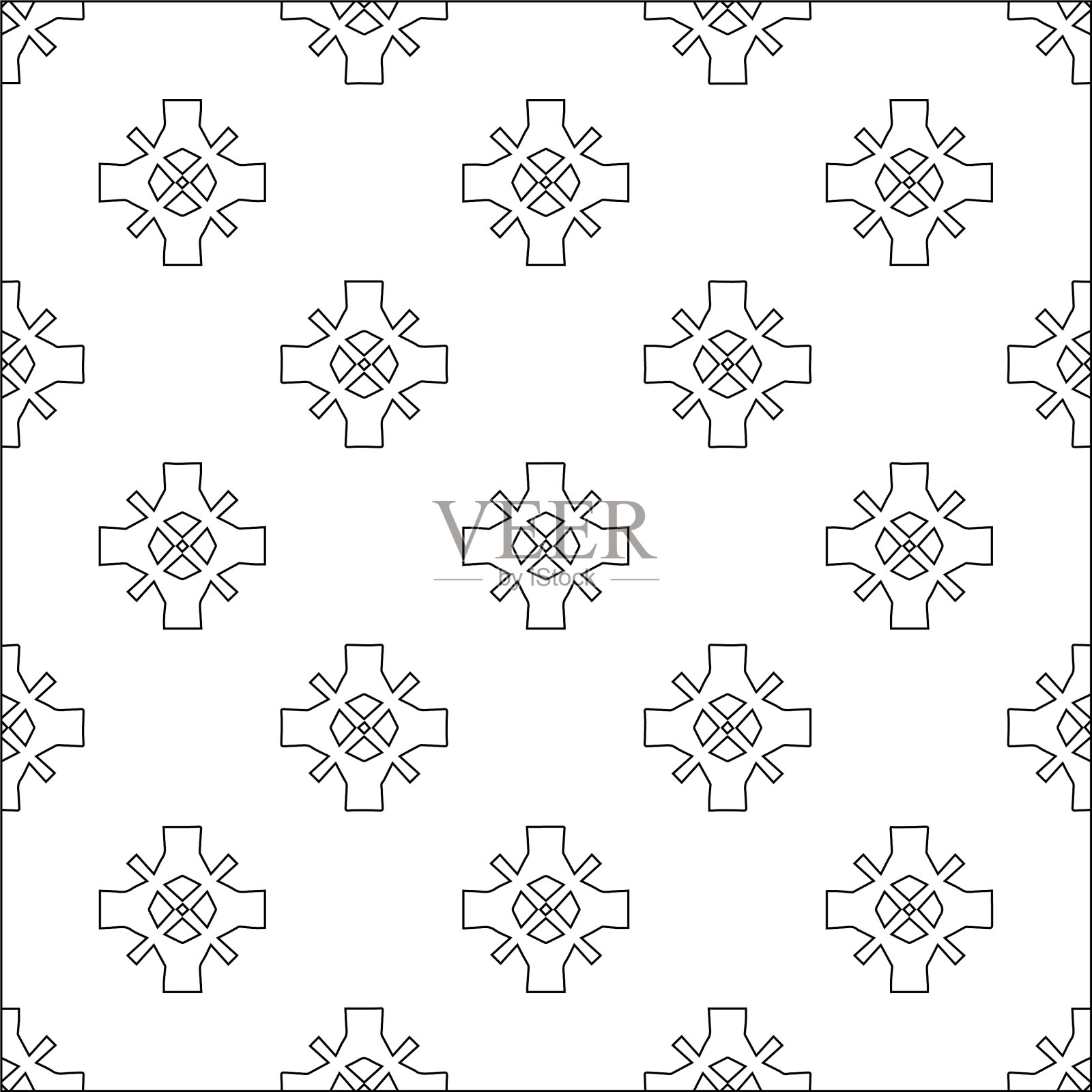 带有三角形元素的几何图案插画图片素材