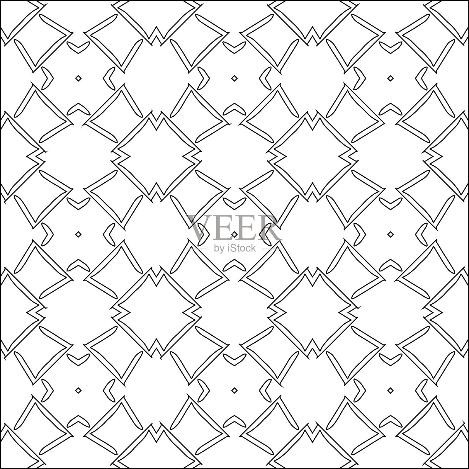 带有三角形元素的几何图案插画图片素材