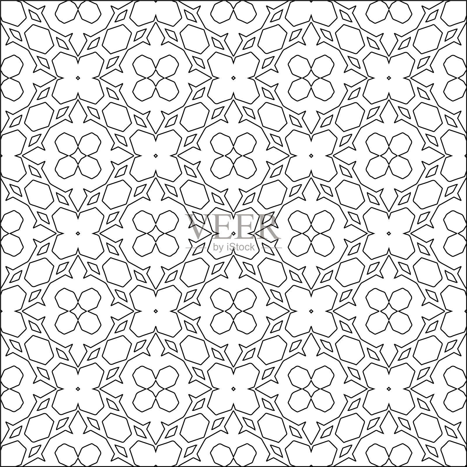 带有三角形元素的几何图案插画图片素材