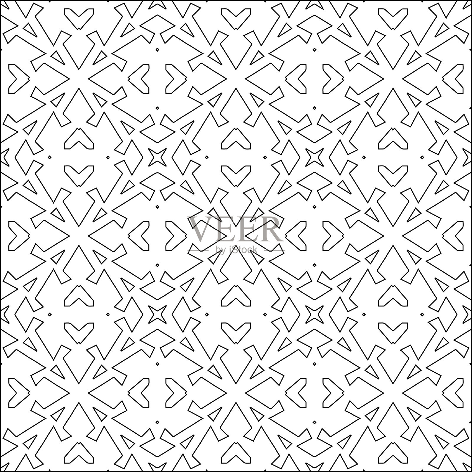 带有三角形元素的几何图案插画图片素材