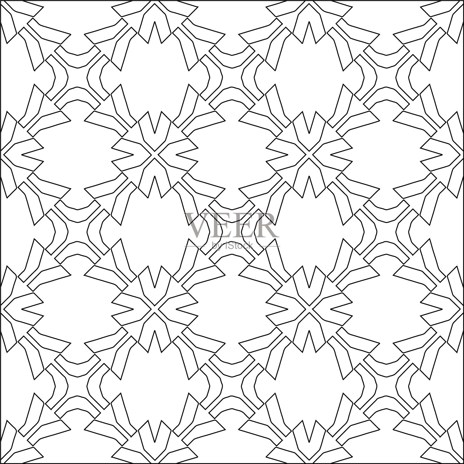 带有三角形元素的几何图案插画图片素材