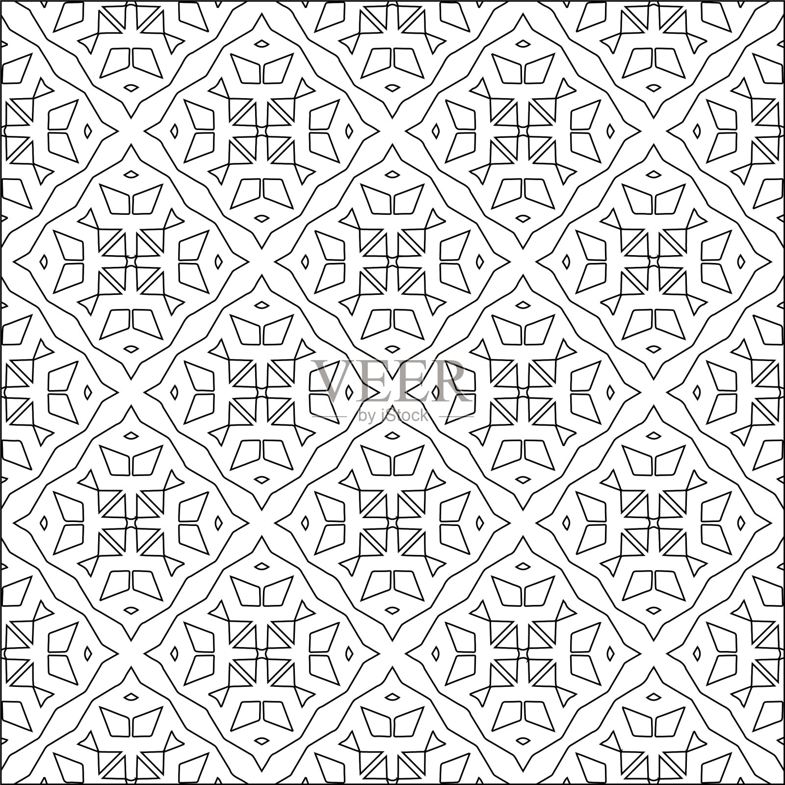 带有三角形元素的几何图案插画图片素材