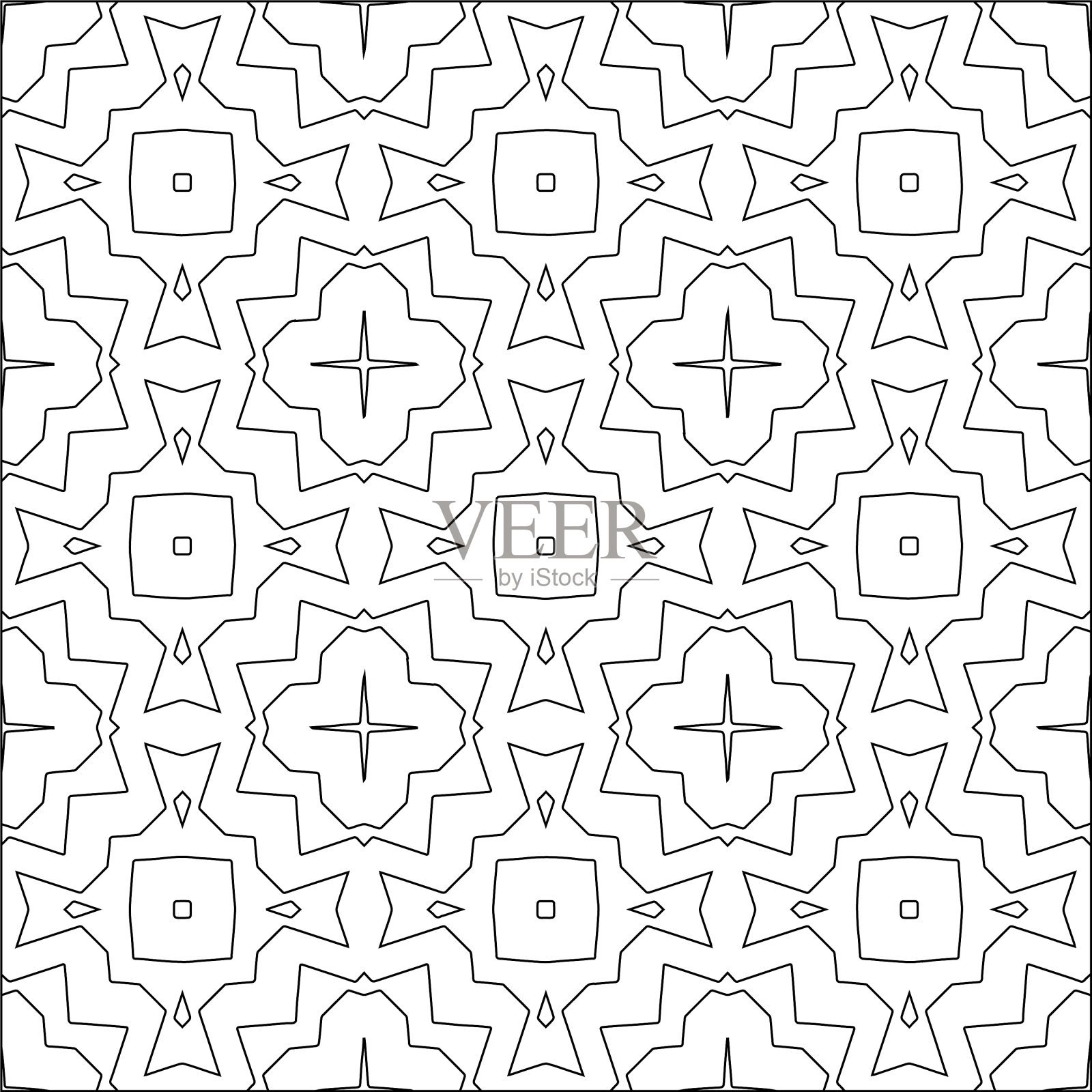 带有三角形元素的几何图案插画图片素材