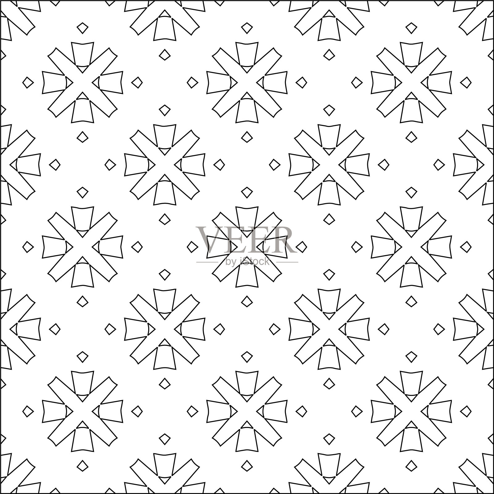 带有三角形元素的几何图案插画图片素材