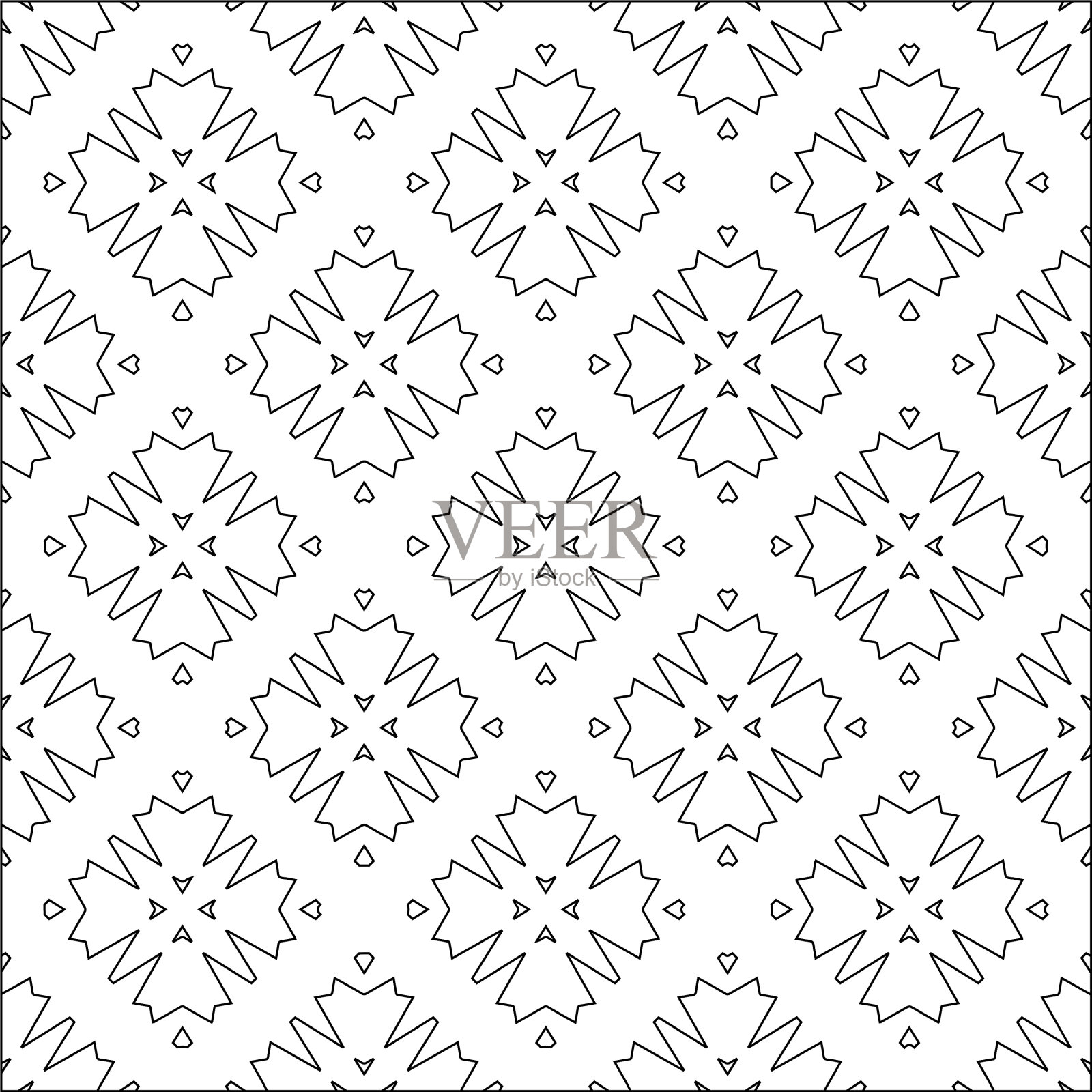 带有三角形元素的几何图案插画图片素材