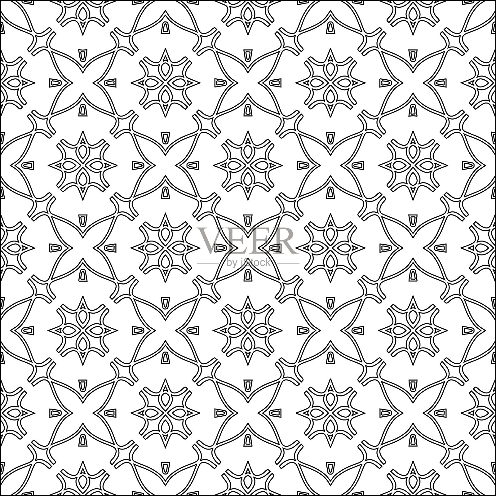 带有三角形元素的几何图案插画图片素材