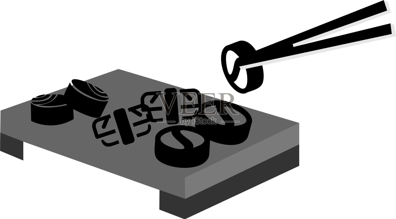 日本亚洲食品寿司吧食品标志日本插画图片素材