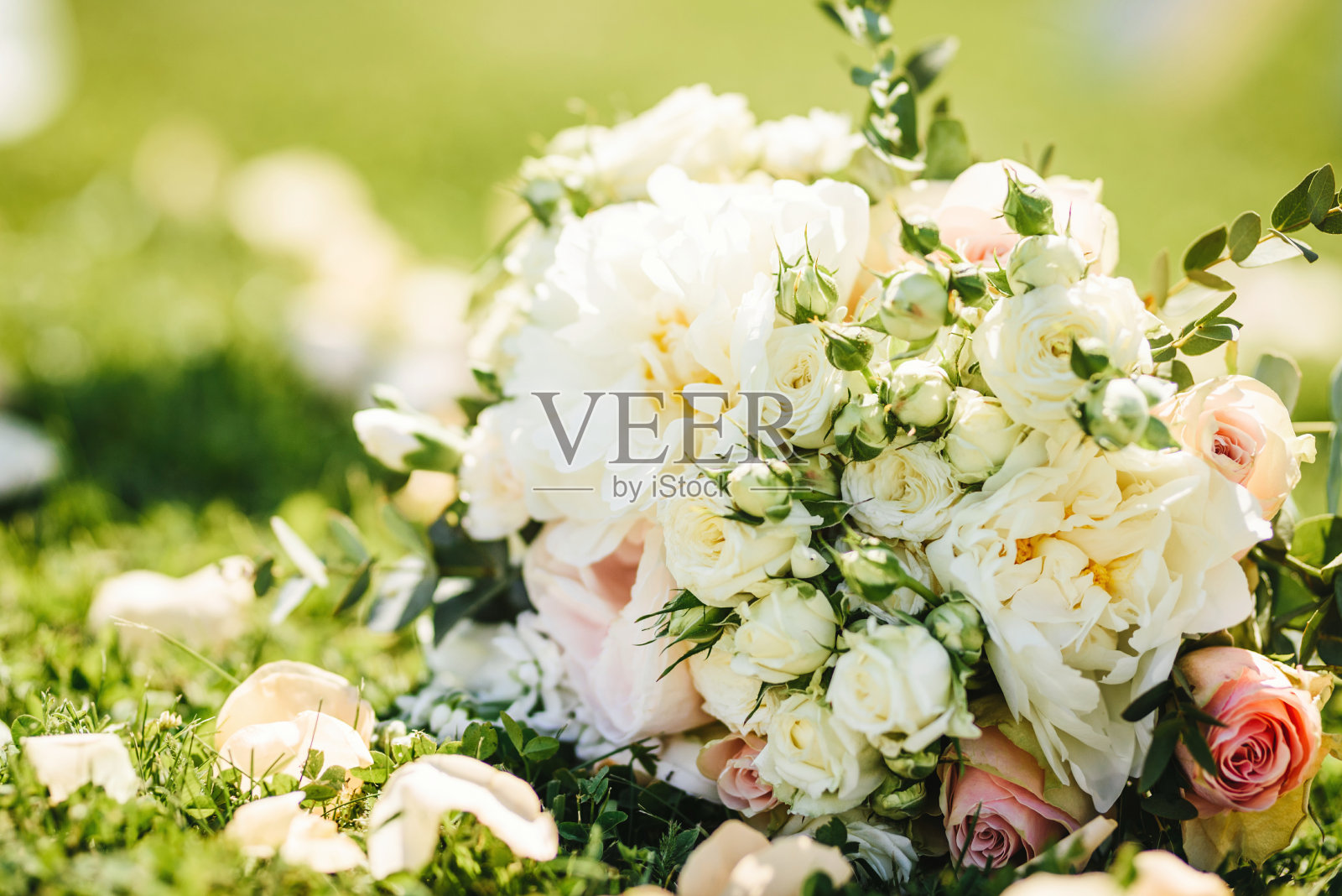 婚礼花束特写照片。照片摄影图片