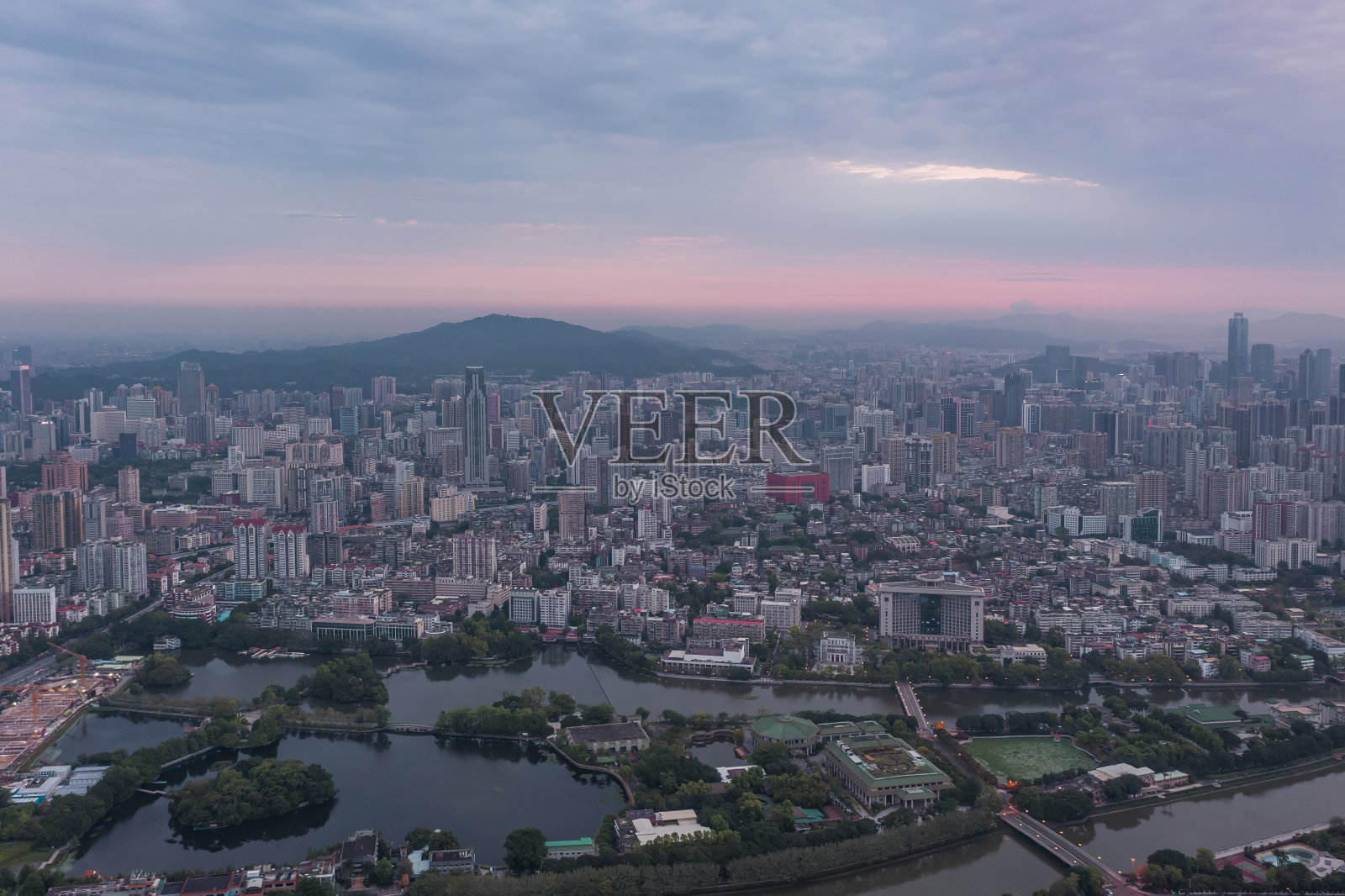 中国广州全景航拍图照片摄影图片