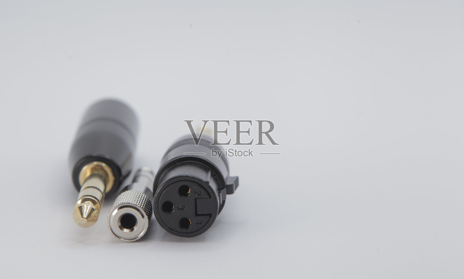 转换器千斤顶XLR到6,5毫米照片摄影图片