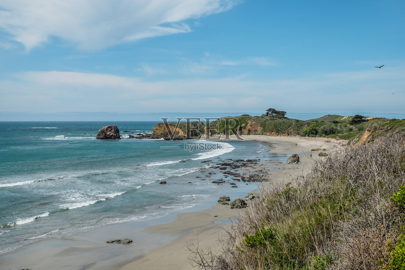 大苏尔海滩，下午3点照片摄影图片