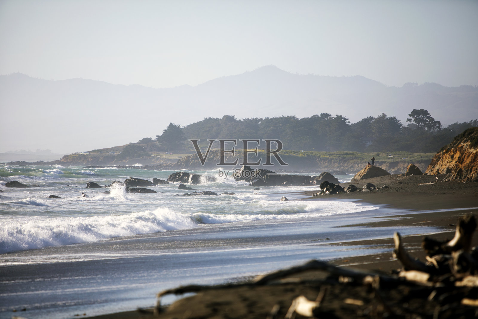 月亮石海滩照片摄影图片