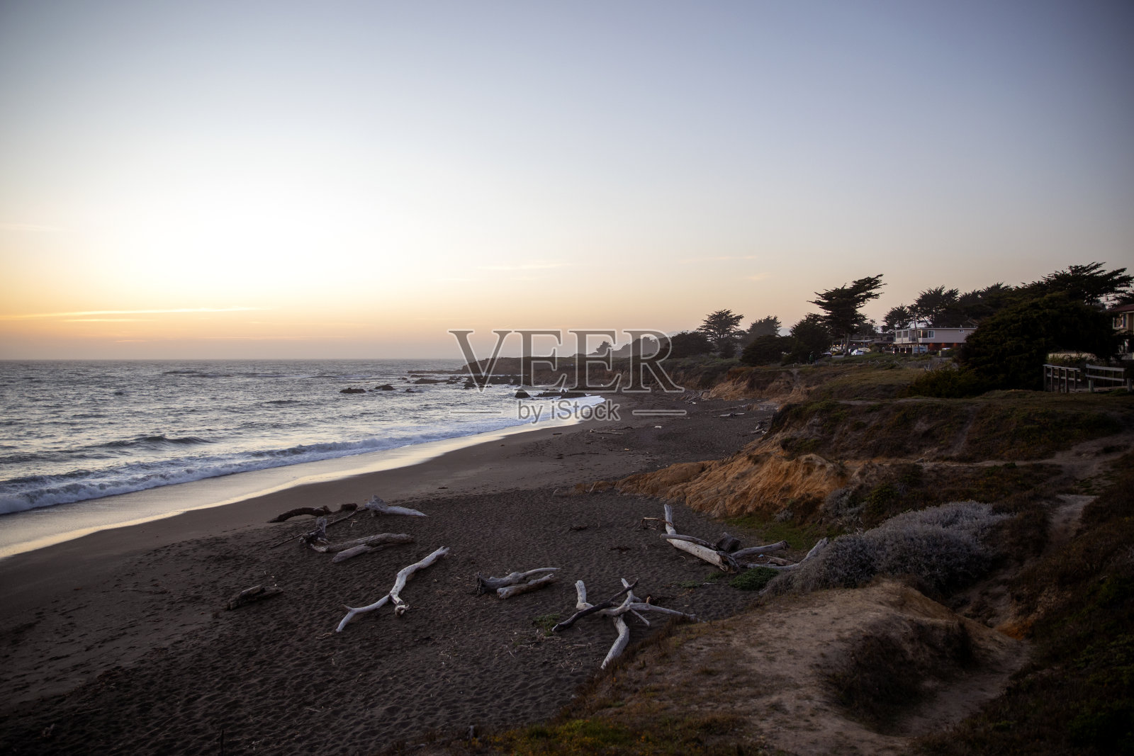 月亮石海滩照片摄影图片