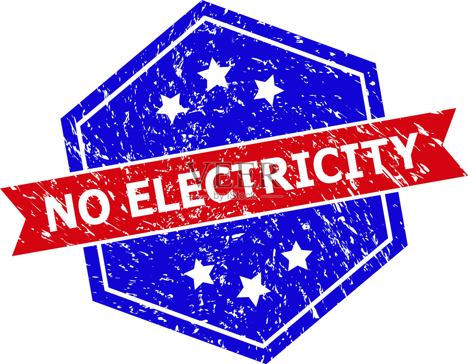 六角双色无电橡皮图章用插画图片素材