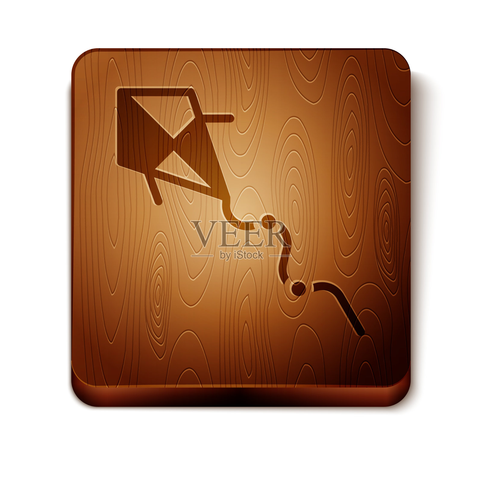 棕色风筝图标孤立在白色背景图标素材