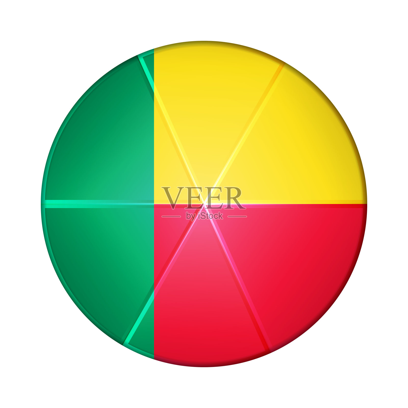 玻璃轻球与贝宁国旗。圆球，模板图标。国家的象征。光滑的现实球，3D抽象矢量插图突出在白色的背景。大泡沫插画图片素材