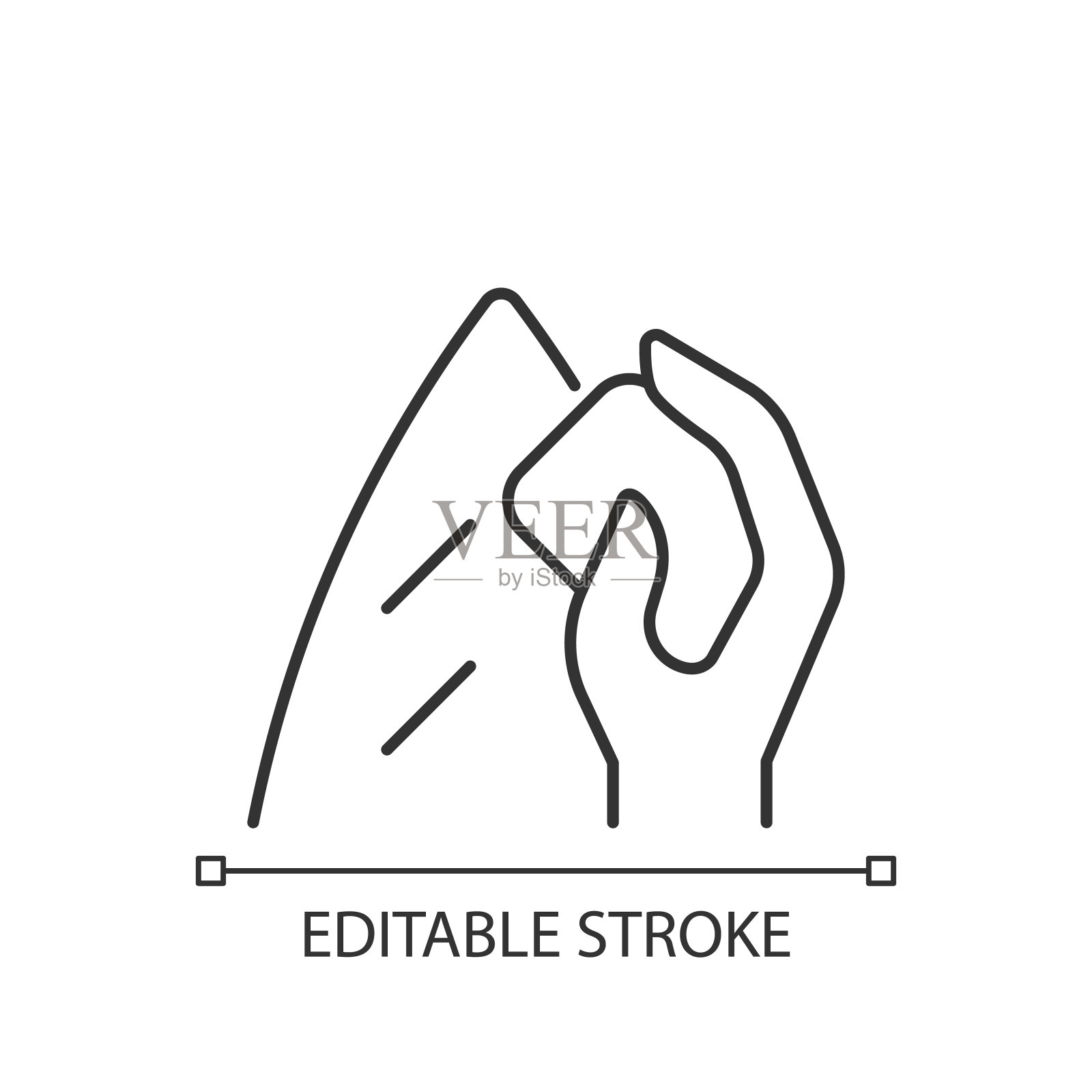 冲浪板蜡线性图标插画图片素材