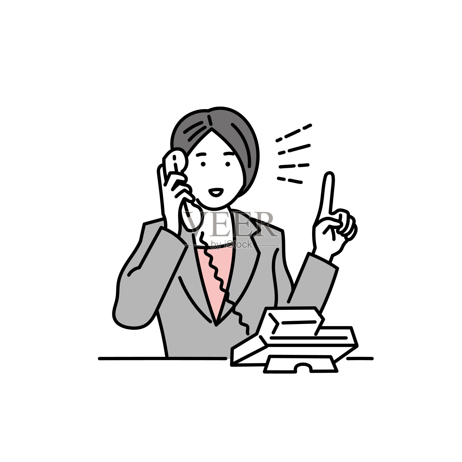 一个叫Tekipaki的女商人插画图片素材