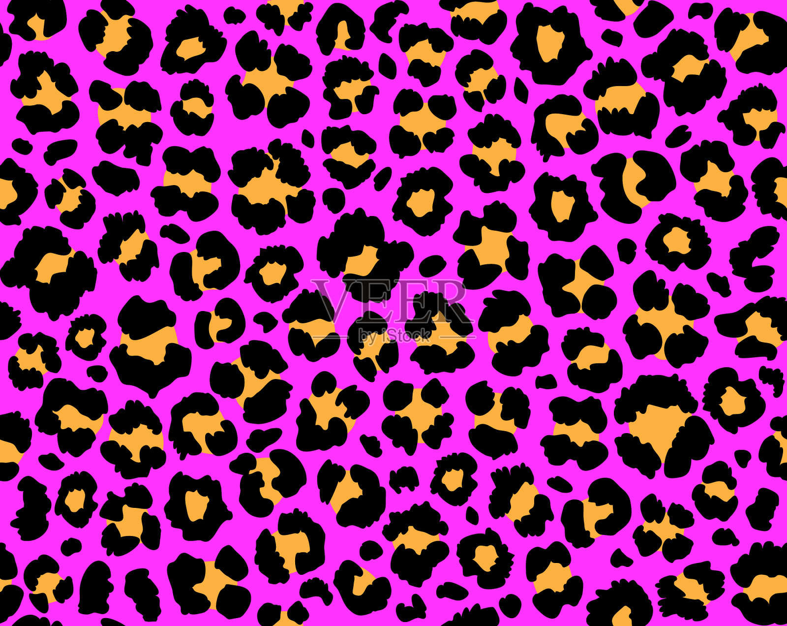 豹纹无缝豹纹重复图案插画图片素材