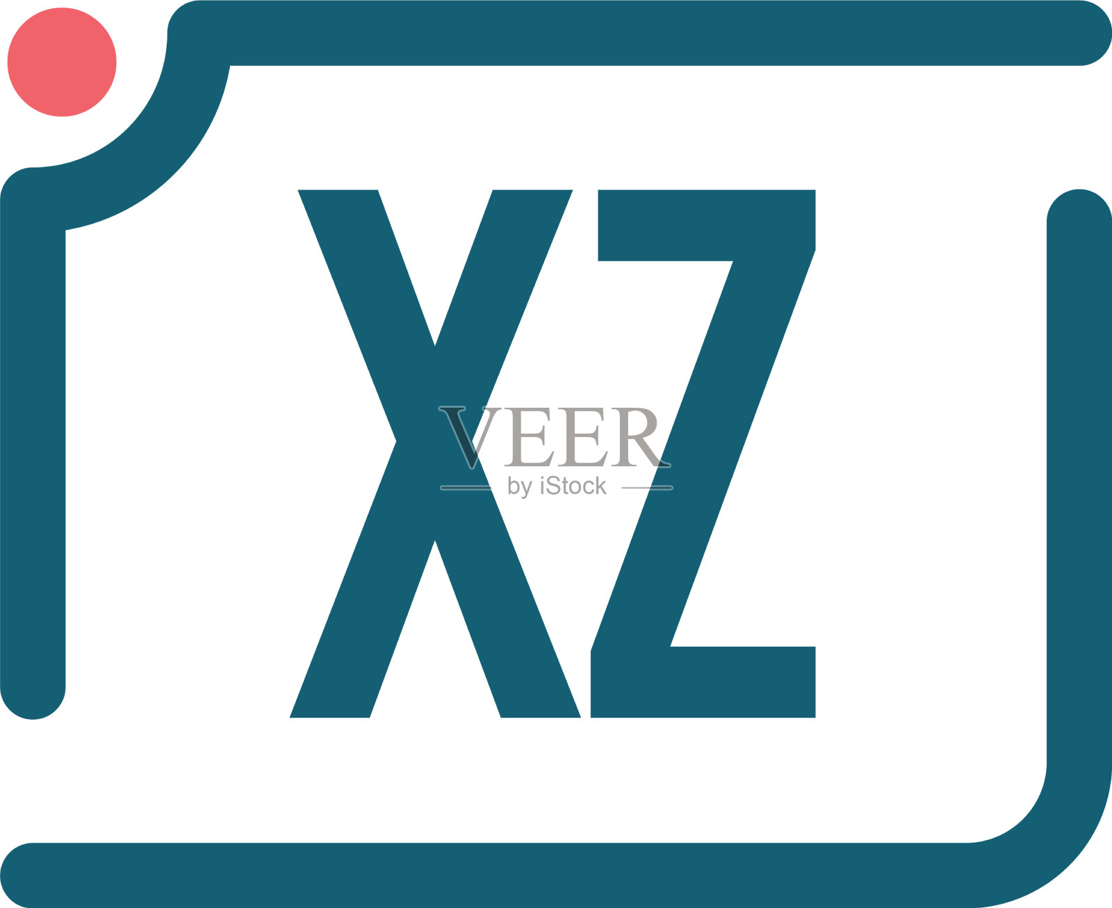 首字母xz相机标识设计模板插画图片素材