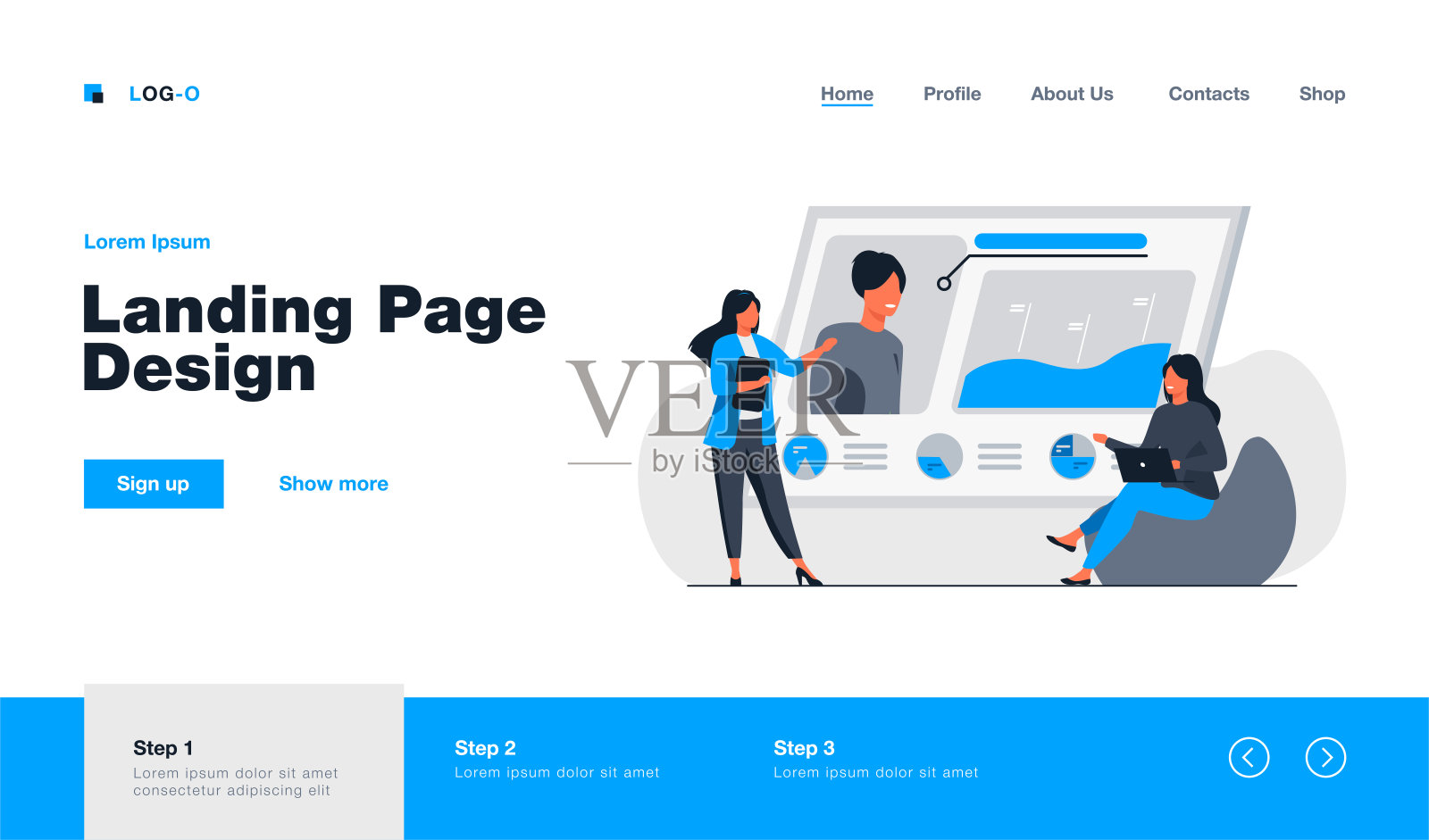 招聘部门经理插画图片素材