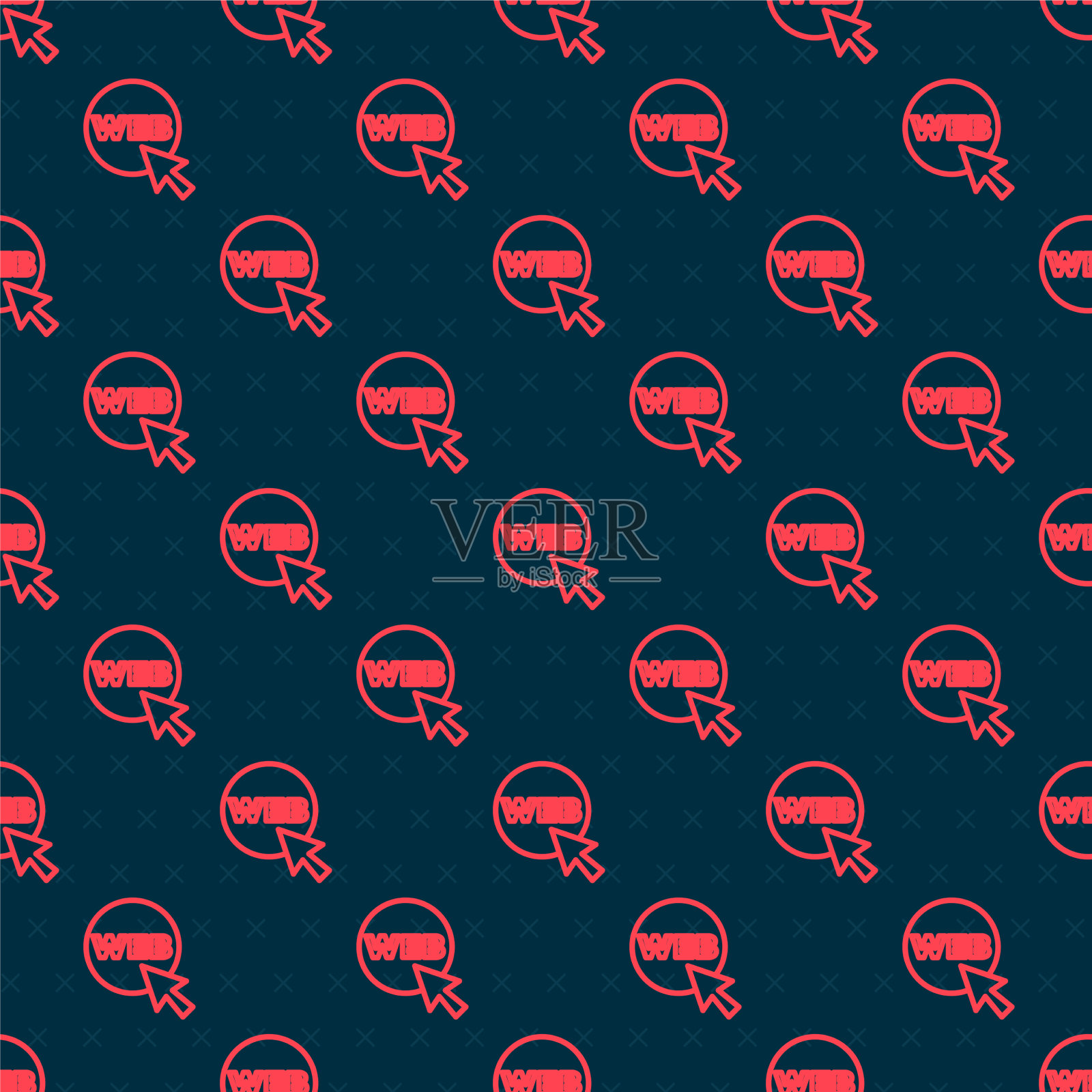 红线网页与图形设计图标隔离插画图片素材