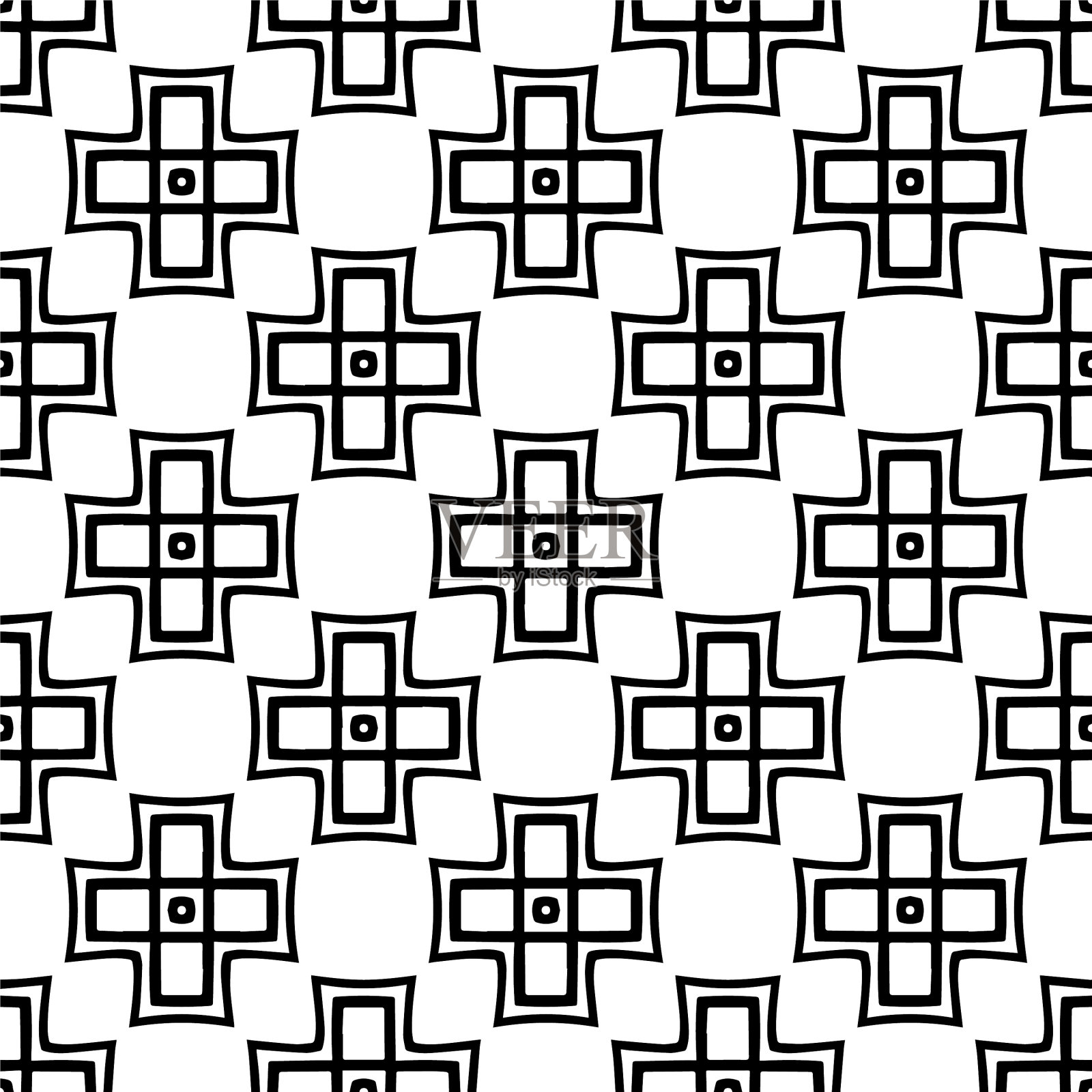 带有三角形元素的几何图案插画图片素材