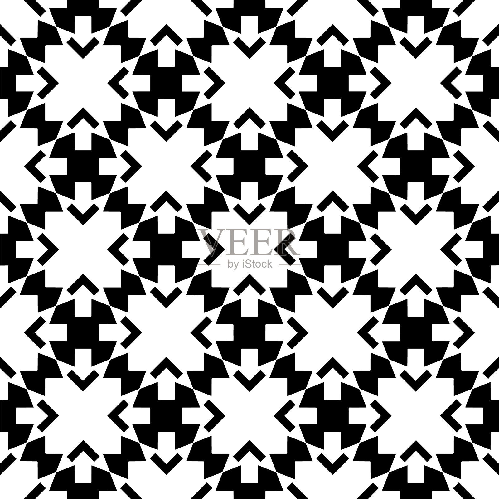 带有三角形元素的几何图案插画图片素材