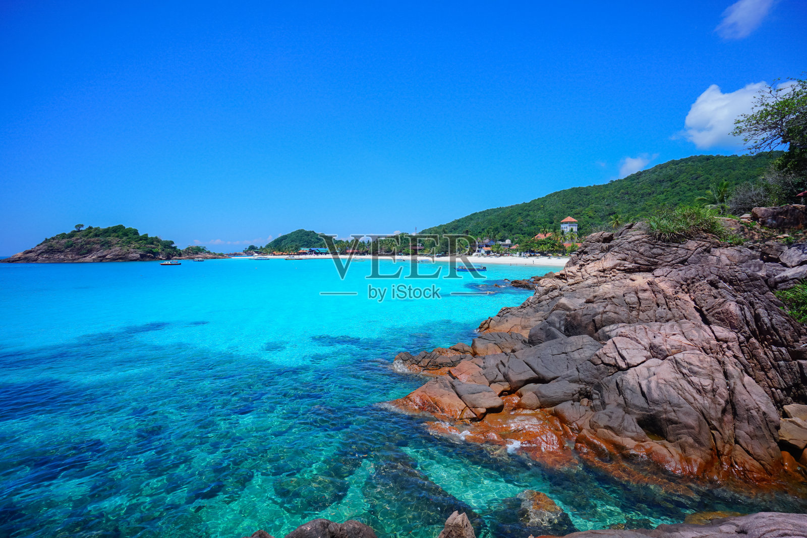 马来西亚热浪岛美丽的热带海滩景观照片摄影图片