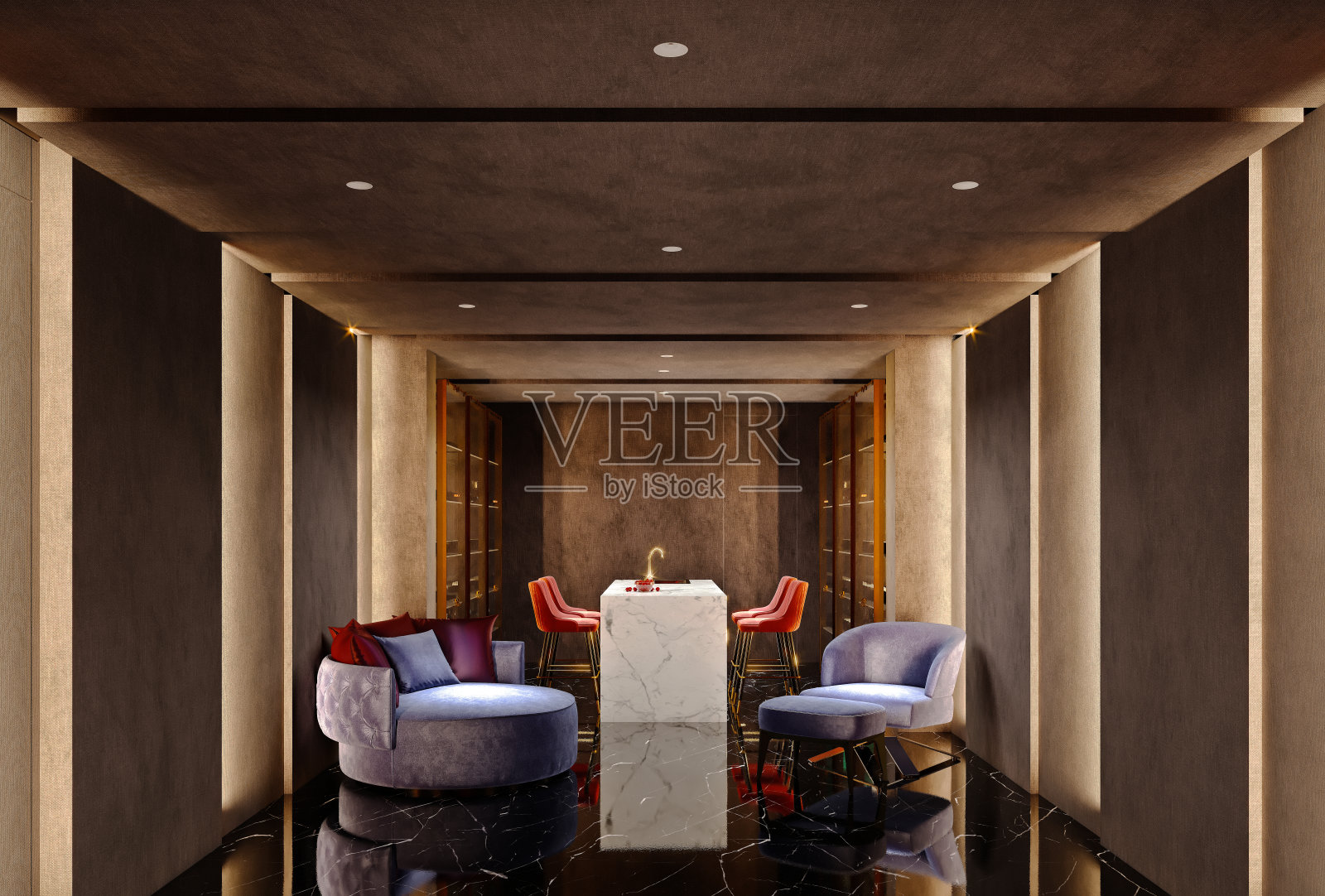 葡萄酒俱乐部的房子的3d渲染照片摄影图片