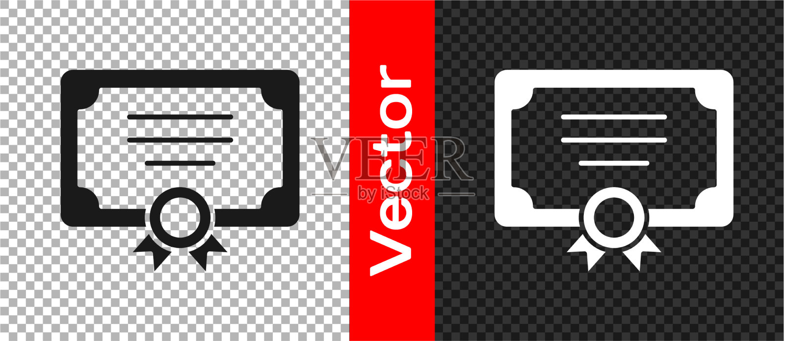 黑色证书模板图标隔离在图标素材