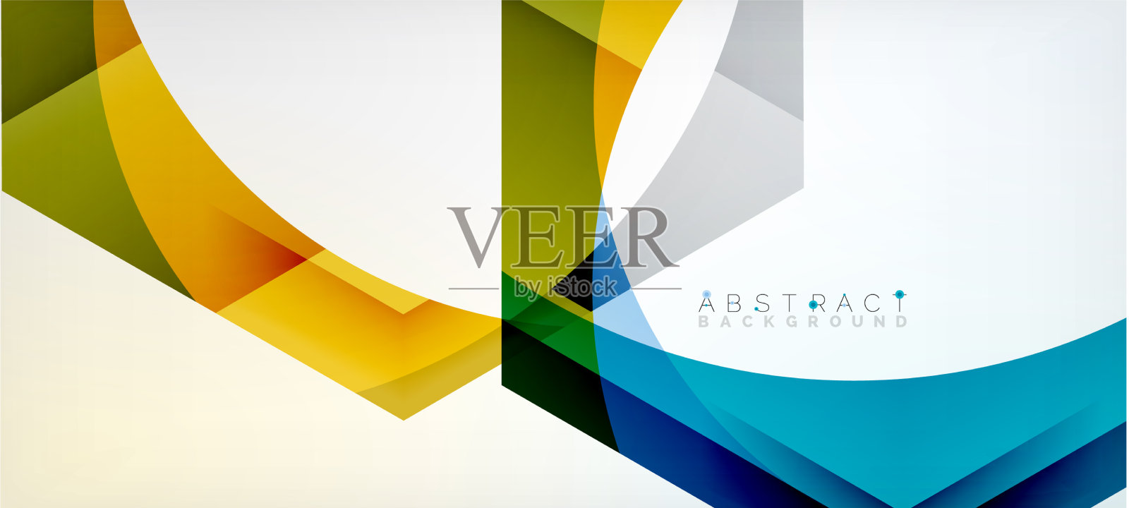 透明六边形几何形状抽象插画图片素材