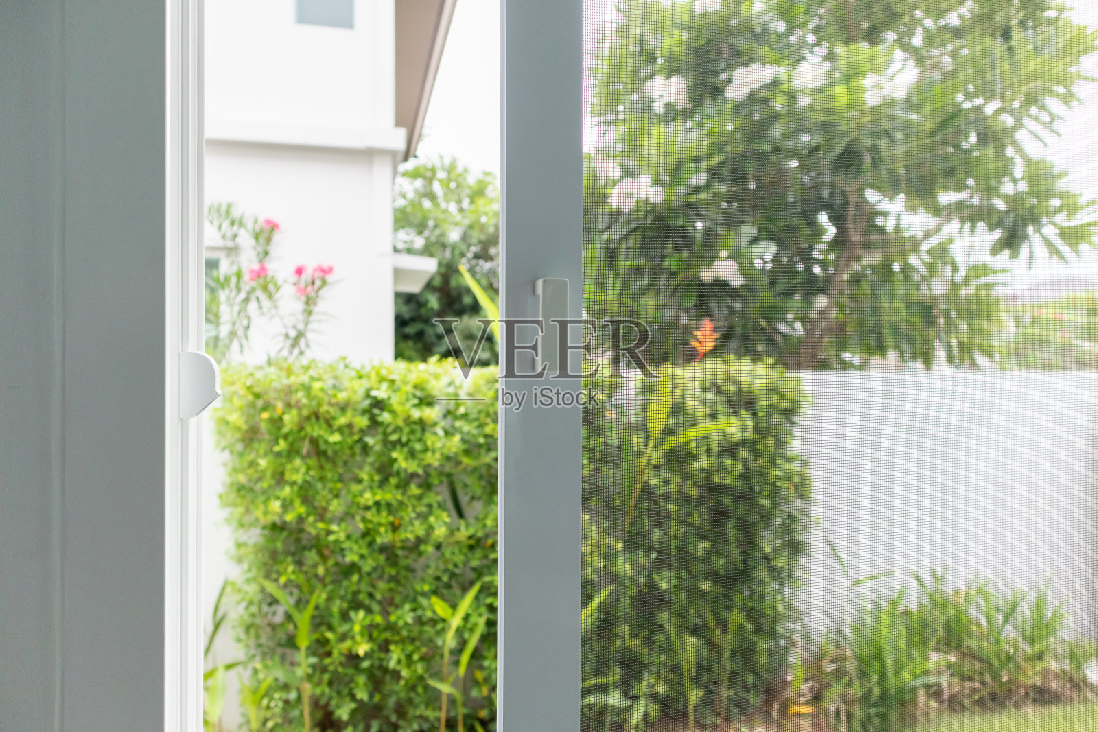 房子窗户上的蚊帐丝网可以防止昆虫照片摄影图片