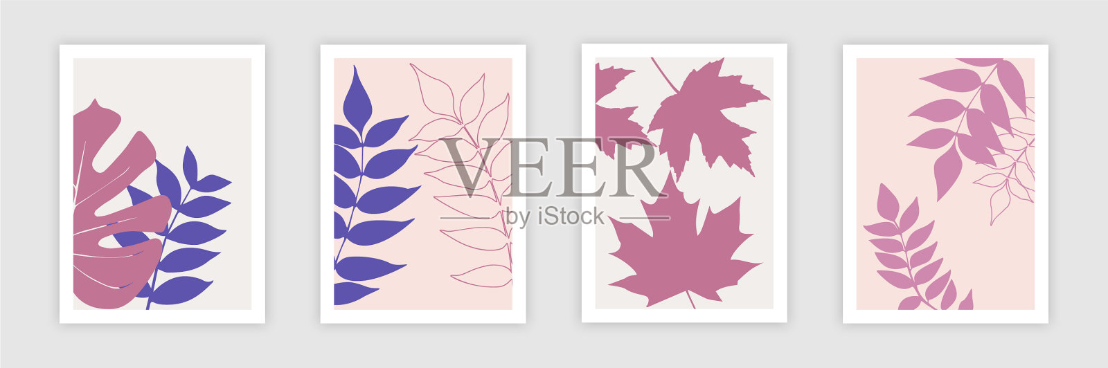 热带时尚的问候或邀请卡插画图片素材