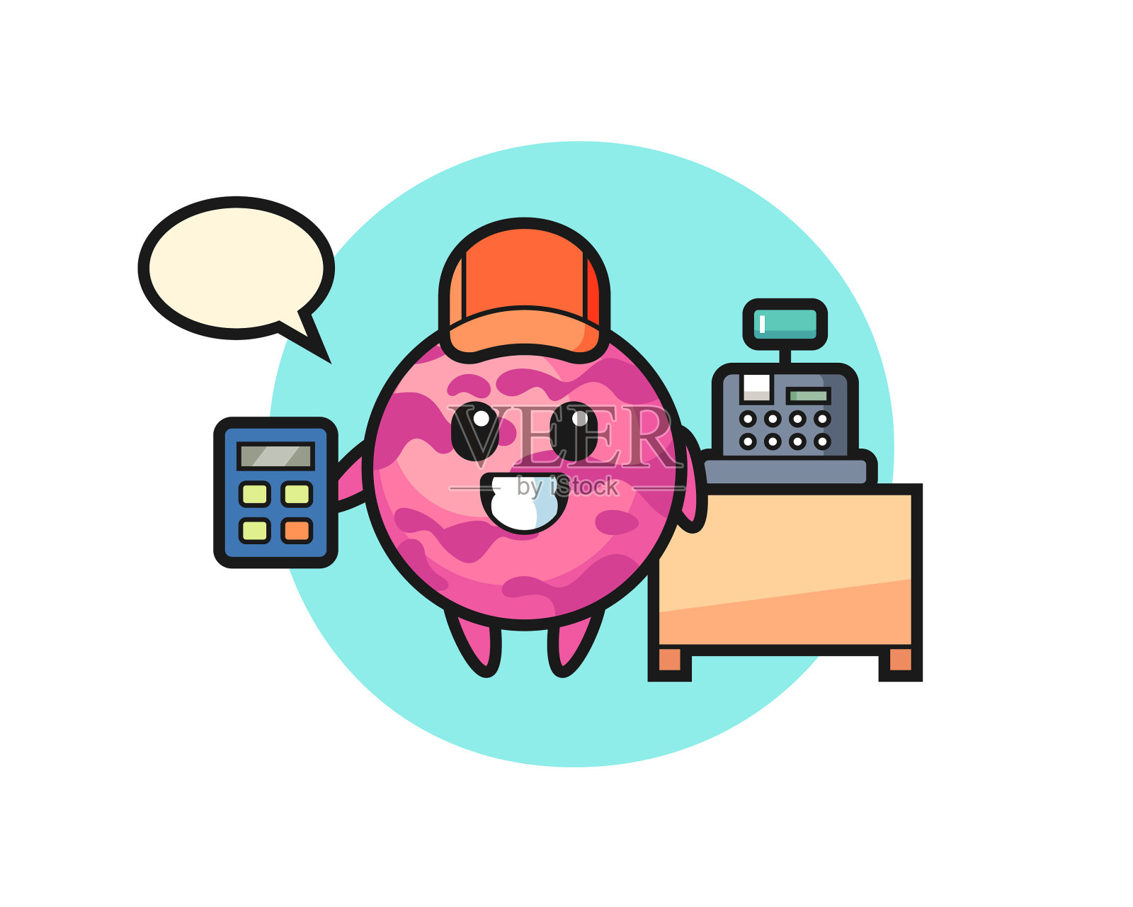 冰淇淋勺的角色是收银员设计元素图片