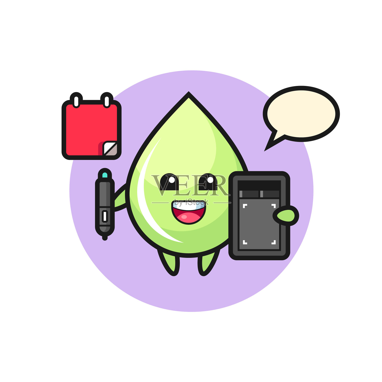 甜瓜汁滴吉祥物作为平面设计师设计元素图片