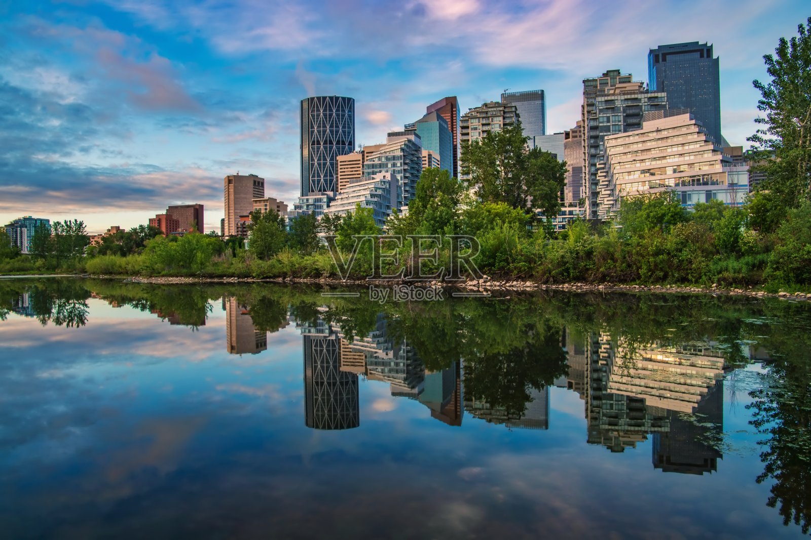 卡尔加里湖映像市中心照片摄影图片
