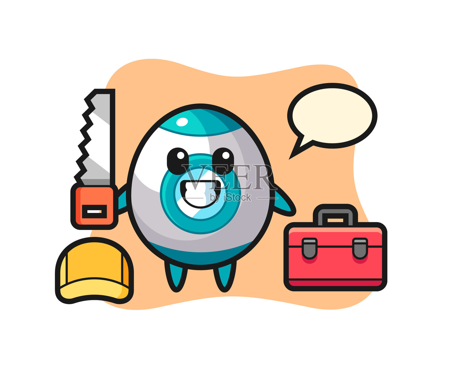 火箭人物作为一个木工设计元素图片