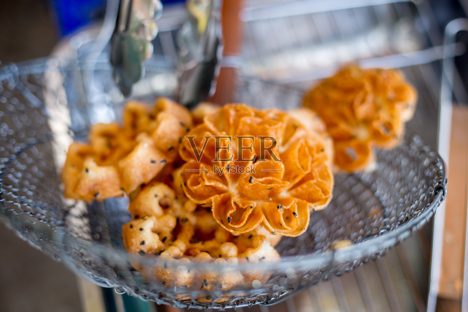 Dok Chok，传统的泰国甜点照片摄影图片