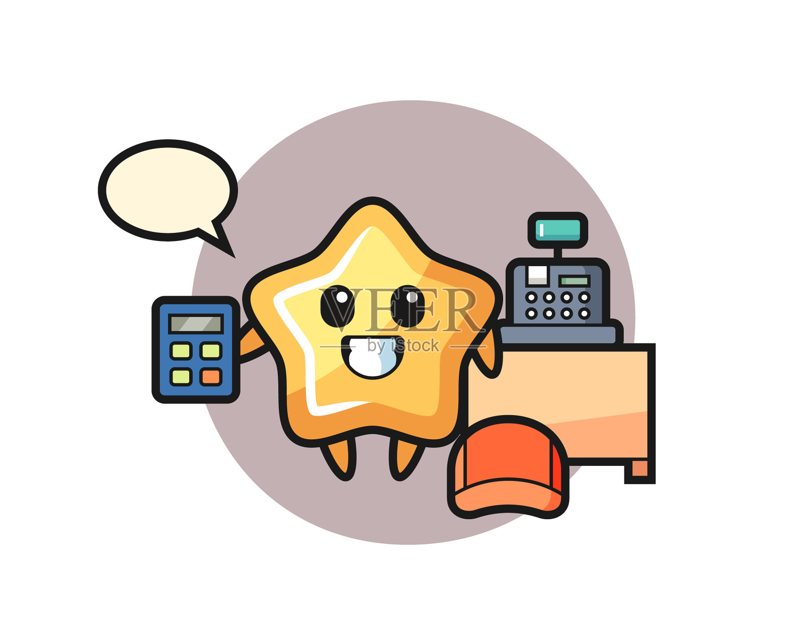 明星角色扮演收银员设计元素图片