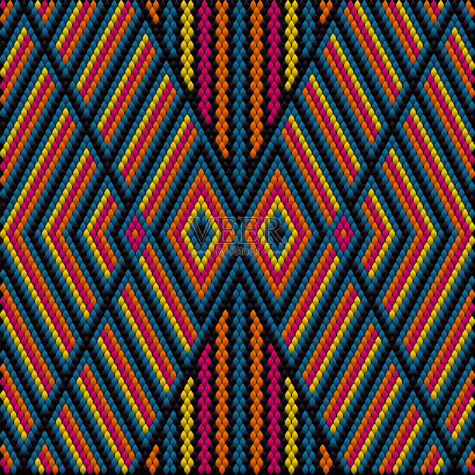 无缝民族装饰的织物内饰插画图片素材