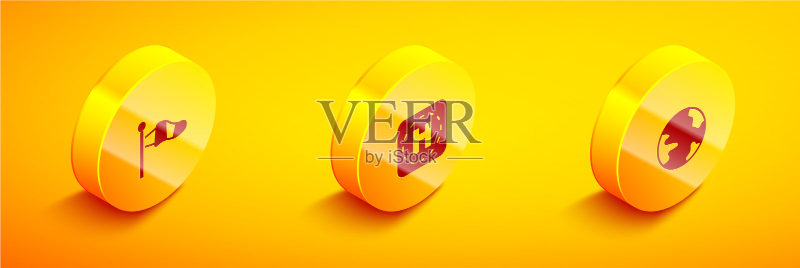 设置等距锥气象风向标图标素材